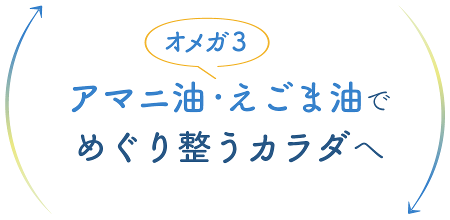 オメガ３ アマニ油・えごま油でめぐり整うカラダへ